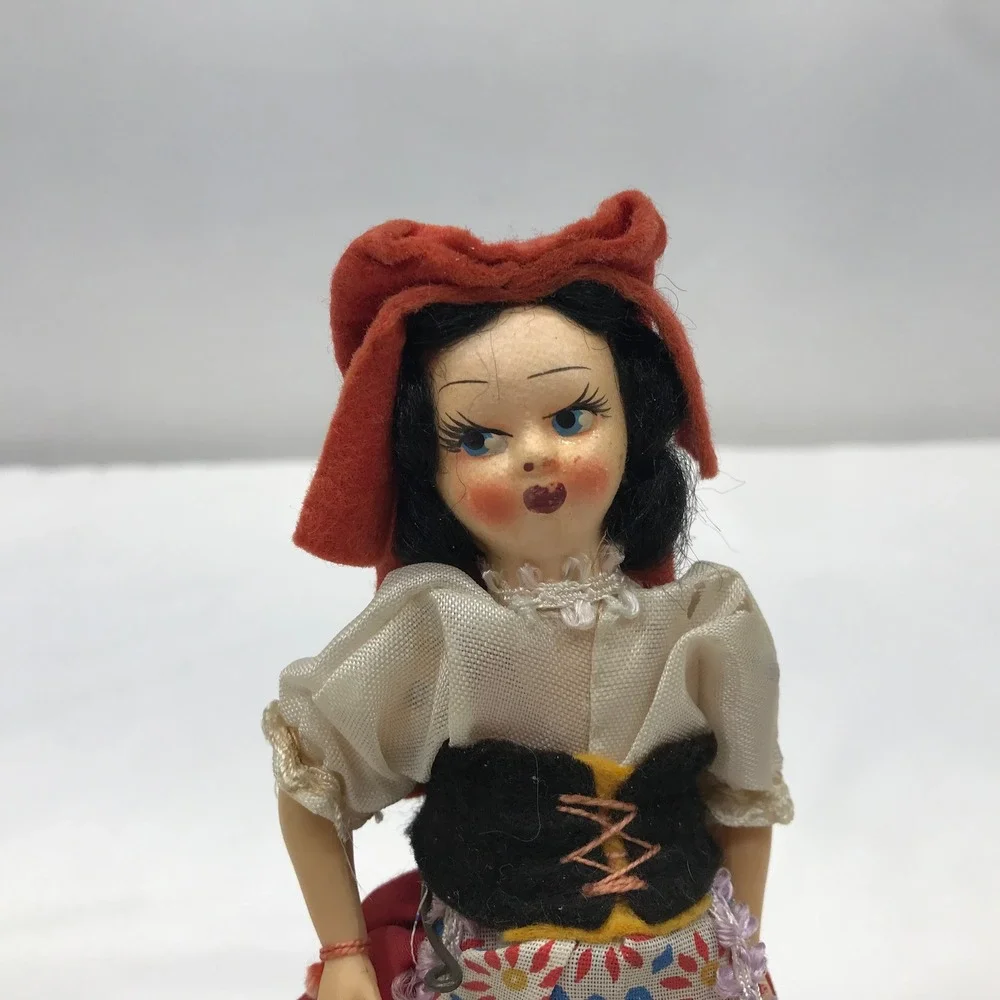 Vintage Brunellesco Florence Italy Souvenir Doll Messina Costume Hand Painted
